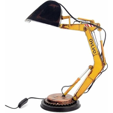 Lámpara Led De Escritorio MINKUROW, Lámpara De Mesa, Lámpara De Lectura, Lámpara De Mesa Con Forma De Excavadora Ajustable Para Dormitorio De Niños
