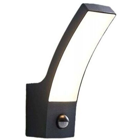 Lámpara LED de exterior con detector de movimiento de 9 m/120° - Iluminación exterior antracita 12 W 1000 lm 6000 K - Aplique de pared IP44