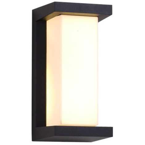 Lámpara LED de jardín para exterior, 18 W, carcasa de aluminio fundido a presión/PC, 125 x 125 x 260 mm, 18 LED, impermeable IP65, color blanco.