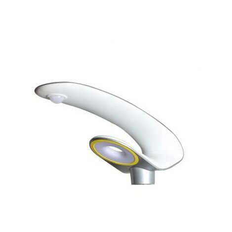 Lámpara LED de jardín V-TAC de 20 W con panel solar, blanco natural, interruptor de encendido/apagado y sensor PIR, IP65