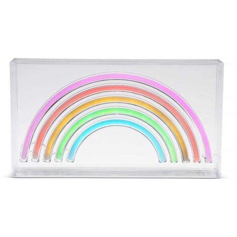 Lámpara LED de neón arcoíris para decoración de pared, regalo para habitación infantil, luces RGB