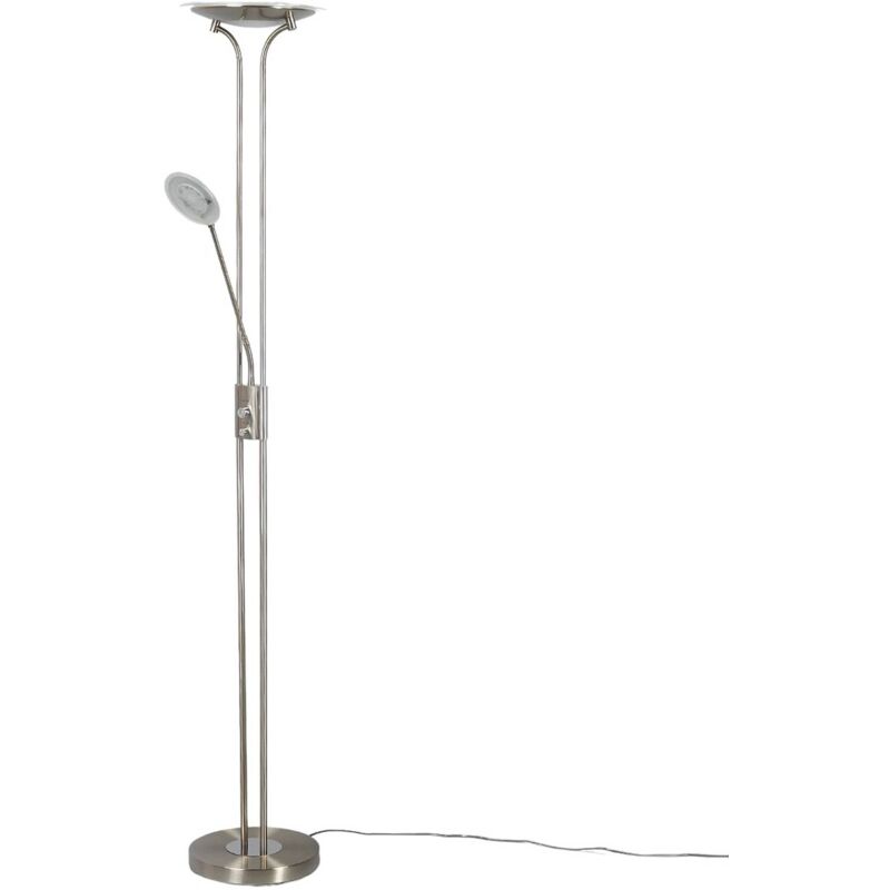 

Lámpara LED de pie Aras en color níquel