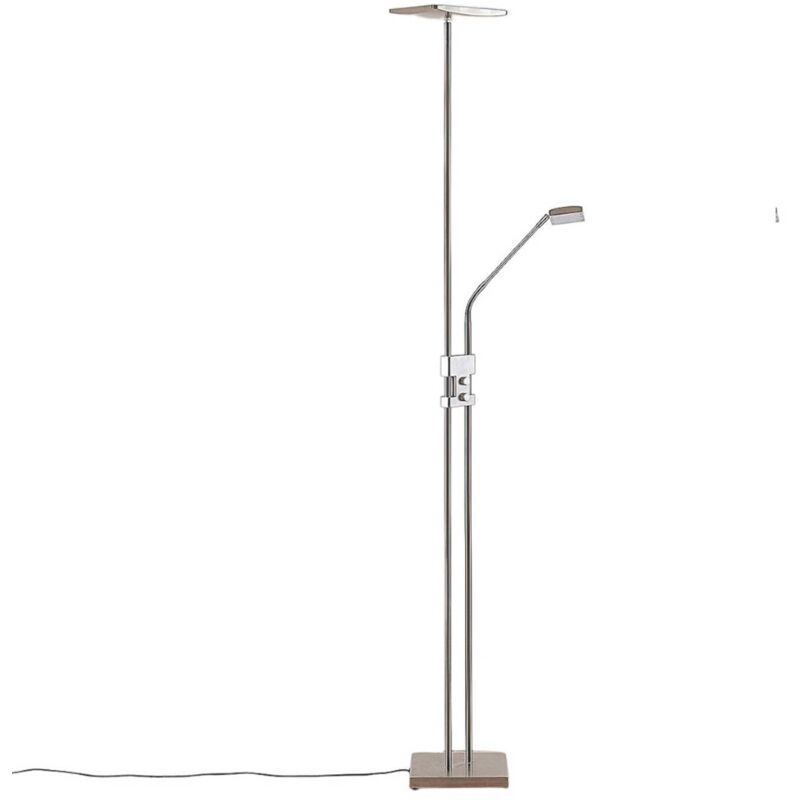 Lámpara de pie led 'Jonne' en Gris Metal - Lindby