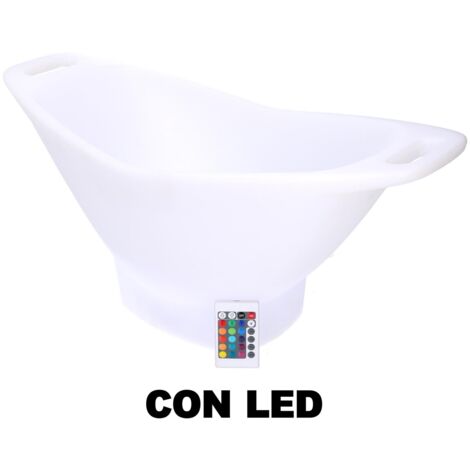 Lámpara led de plástico recargable con portabotellas