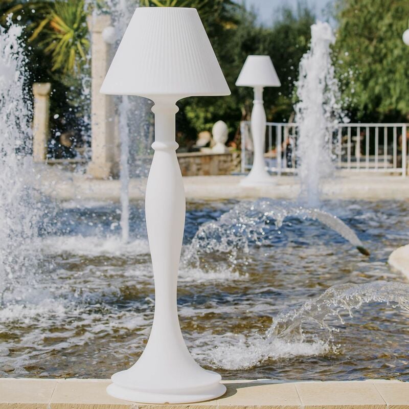 

Lámpara led de suelo para exterior interior jardín piscina resina mod. Eva