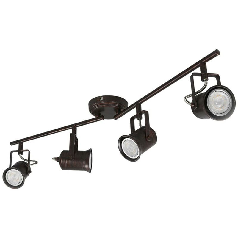

Lindby - Lámpara LED de techo, 4 bombillas, estilo rústico