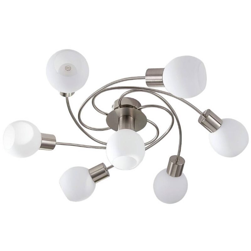 

Plafón LED Ciala, 7 luces, níquel