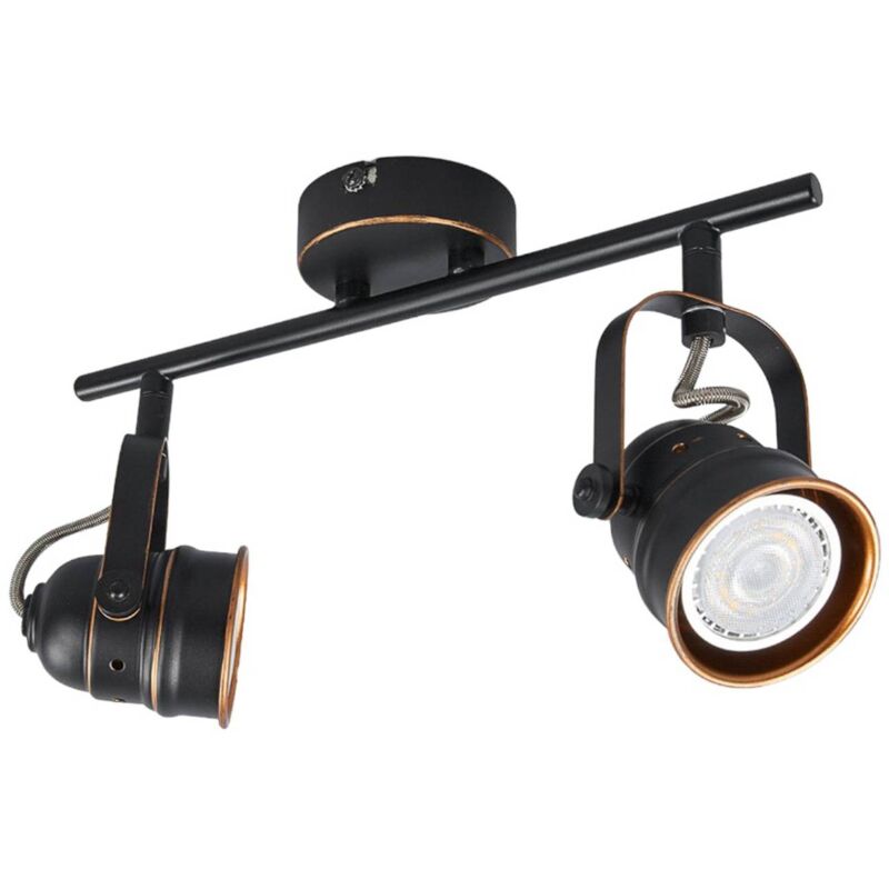 

Lámpara LED de techo GU10 Leonor, negro y dorado