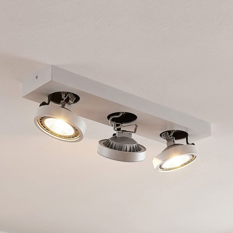 

Lámpara LED de techo Negan en blanco, 3 luces