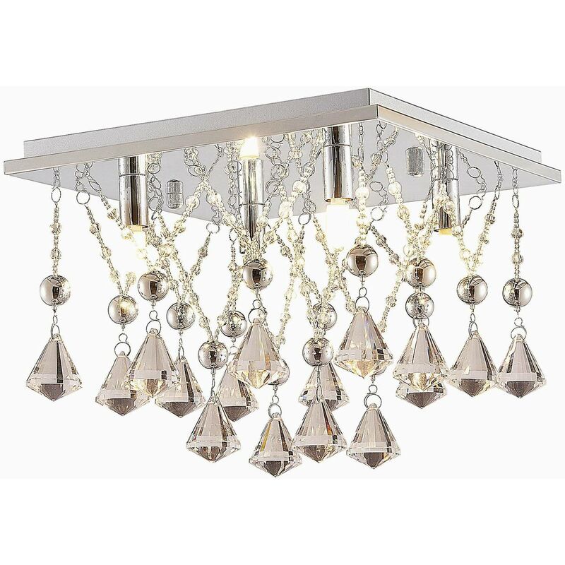 

Lámpara LED de techo Saori de cristal brillante