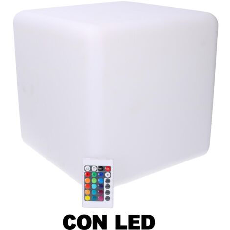 Lámpara led en plástico multicolor recargable cm30x30xh30