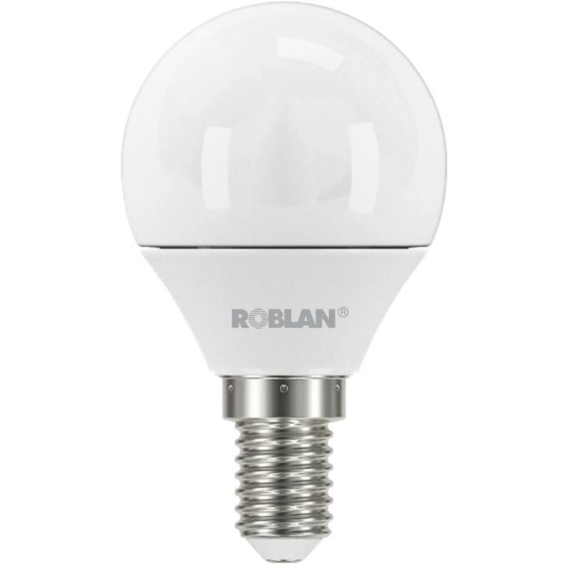 

LÁMPARA LED ESFÉRICA 5W BLANCO FRÍO 4100K E14 470LM 220-240V LEDA1505E14F - Roblan