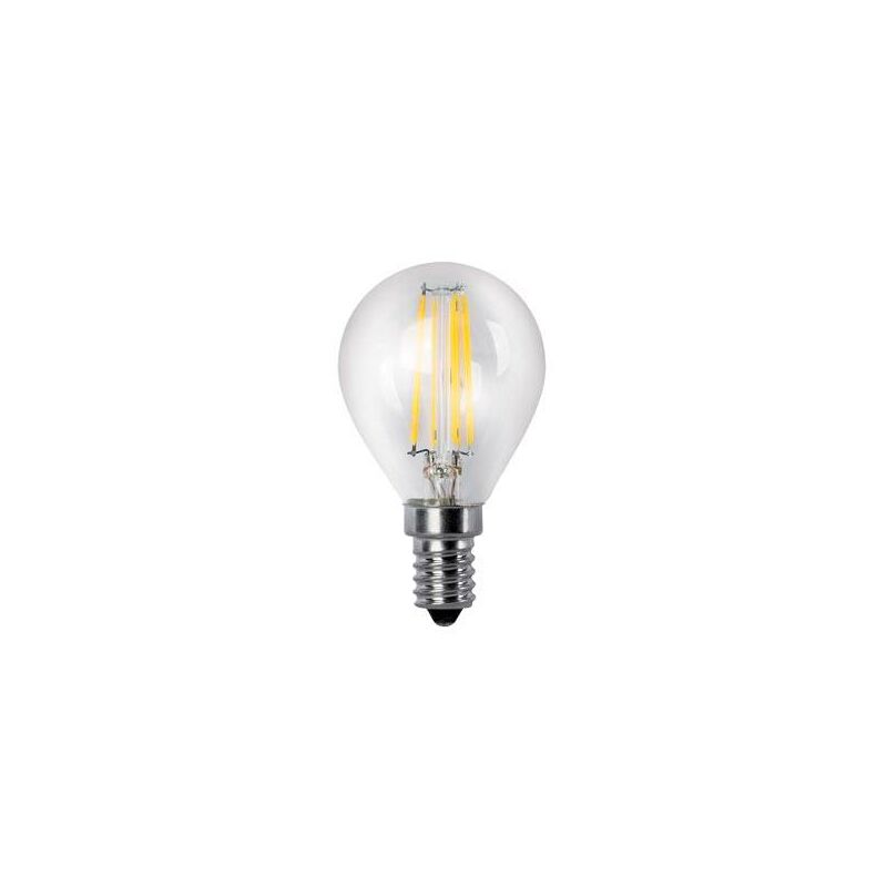 

Lampara Led Esferica Clara Filamento Matel E14 4 W Luz Fria