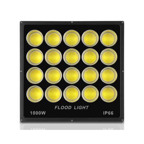 Lámpara LED HALÓGENA Proyector 1000W CONSTRUCCIÓN CALLE TALLER GARAJE