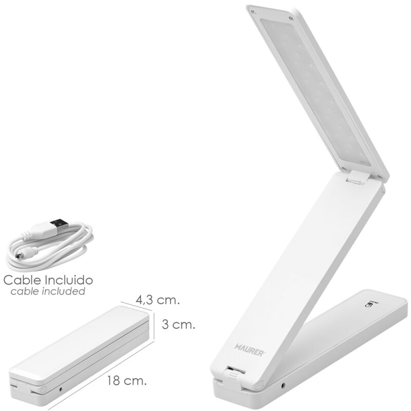 

Lampara led mesa plegable articulada 180 lumenes