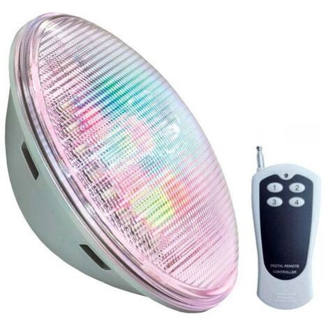 Lámpara LED PAR56 RGB para piscinas, G53, 45W, Acero inox.ext., RGB