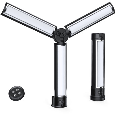 Lámpara LED plegable AB502, 2800K-6500K, 3 modos, 5 niveles de brillo, batería recargable, control remoto.