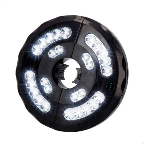 Lámpara LED portátil negra Aktive para parasol exterior