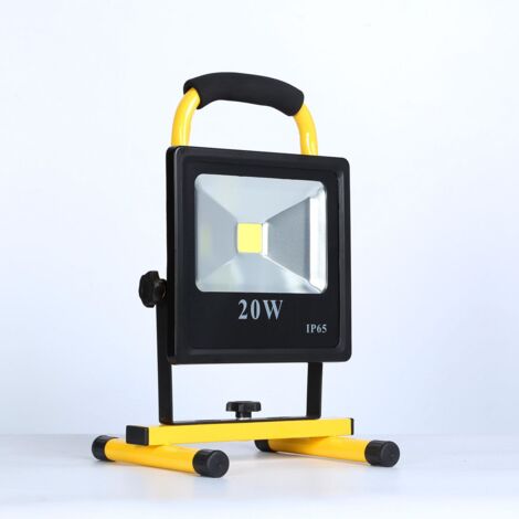 Lámpara LED recargable CoreParts de 20 W con enchufe europeo + cargador de coche, CA, cable USB, MSPP8041