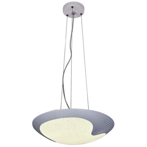 Lámpara LED regulable de techo colgante "Laina" con mando a distancia (40W 3CCT 2800lm) IP20 fabricada en metal y cristal color