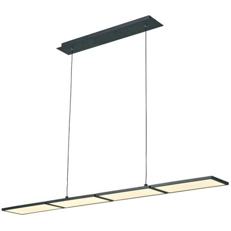 Lámpara LED SMD de techo colgante “New Or” (60W 3000K 3600lm) IP20 fabricada en aluminio y acrílico color negro