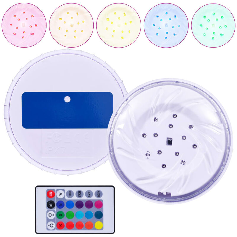 

Lámpara LED sumergible flotante piscina con mando multicolor