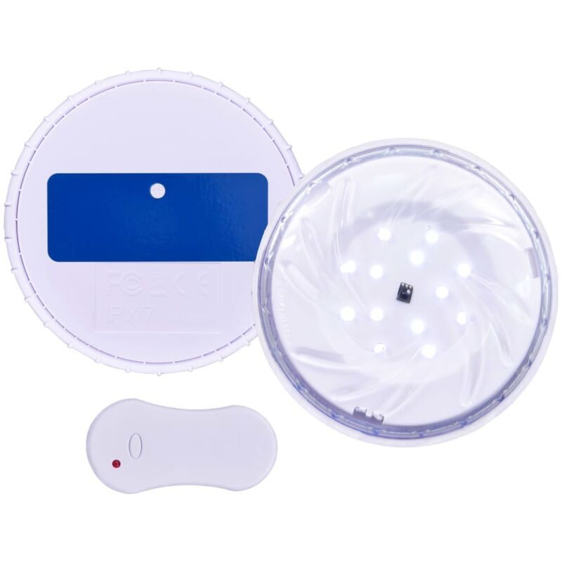 Lámpara Led Sumergible Flotante Piscina Mando Distancia Blanco Vidaxl
