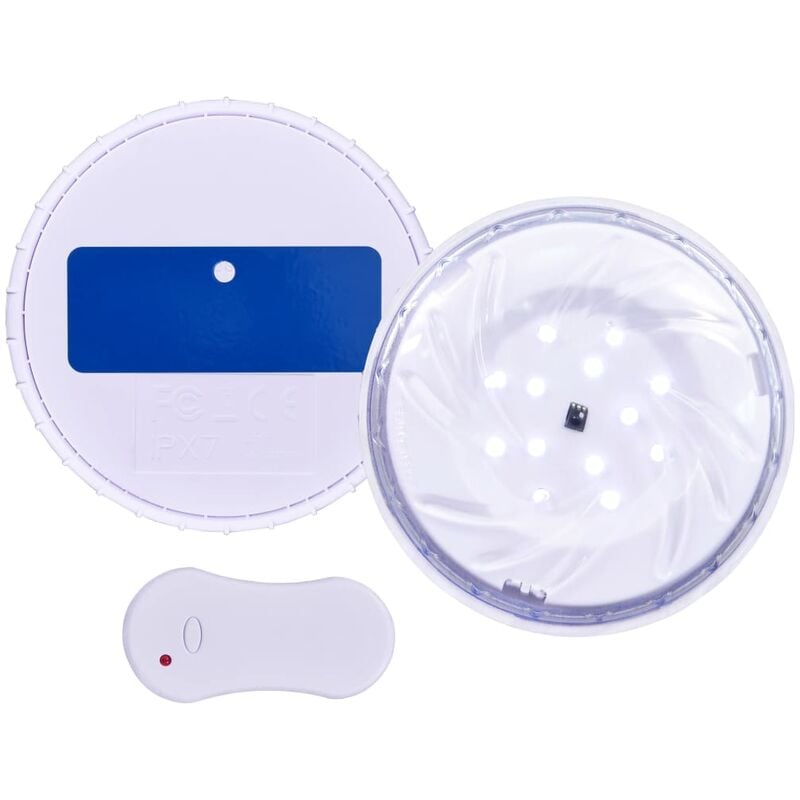 

Lámpara LED sumergible flotante piscina mando distancia blanco