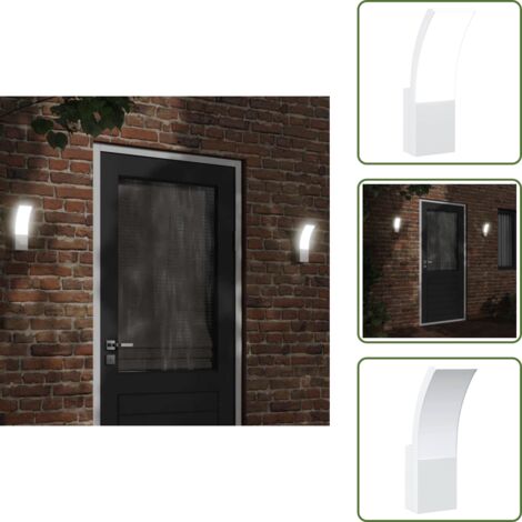 Lámpara LED - vidaXL Lámpara de pared LED de exterior aluminio fundido blanco - Jardín