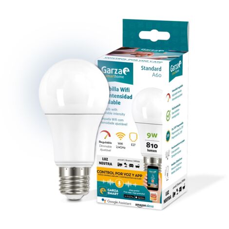 LAMPARA LED WIFI E27 LN REGULABLE 810LM - 9 W