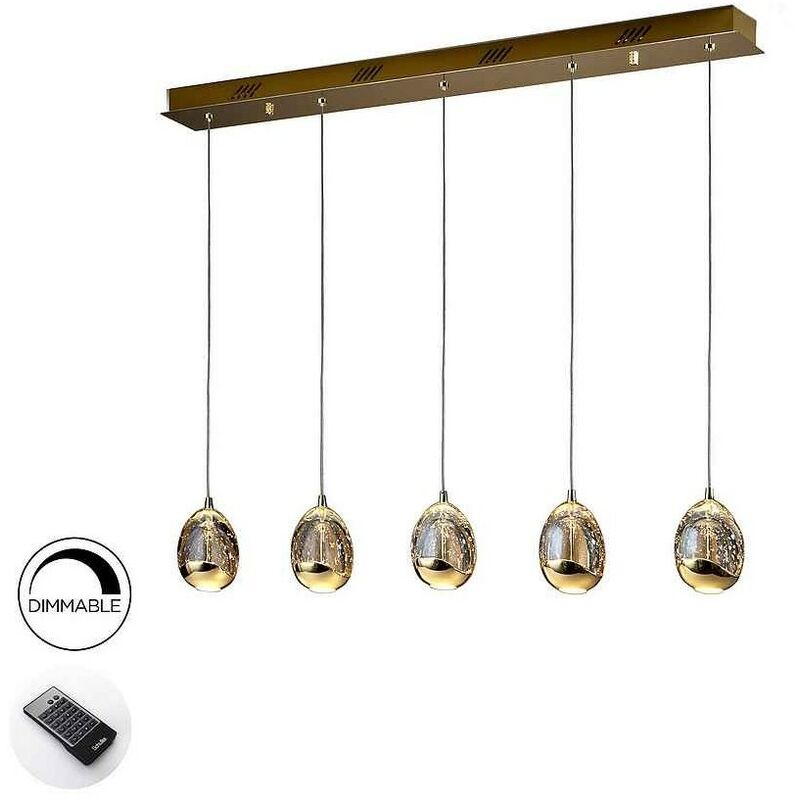 

Lámpara lineal 4 luces ROCIO ORO LED DIMABLE de - Schuller