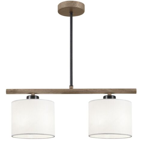 Lámpara lineal de 2 luces modelo Berta acabado negro/blanco, 49 cm(alto) 46 cm(ancho) 15 cm (fondo)