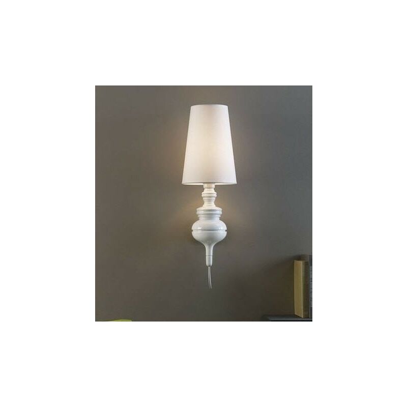 

Lámpara LOUVRE, aplique de pared, blanca, pantalla blanca