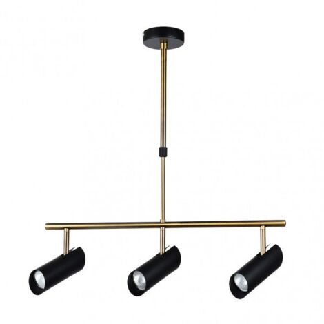 Lámpara Marrakech 3xGU10 negro cuero orientable