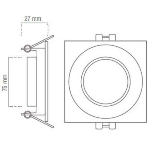 Lámpara matel tilting ring kit aislante resistente fuego policarbonato
