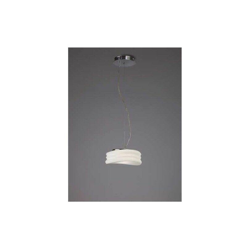 

Mantra - Colgante 2 Luces cromo con tulipa de cristal decorativo modelo MEDITERRANEO de