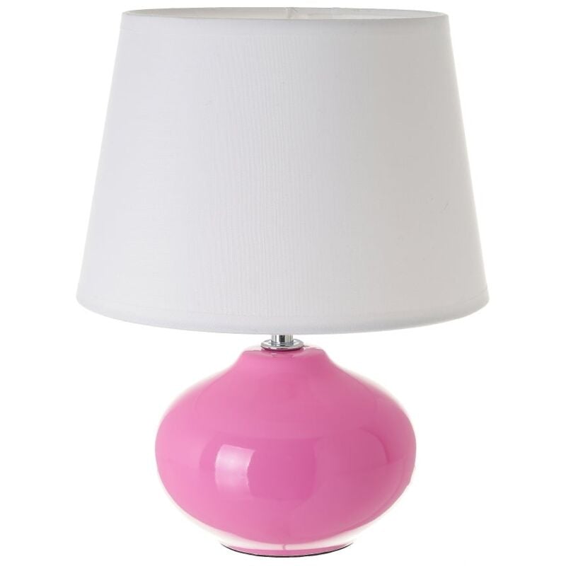 

Lámpara mesita de noche oval de cerámica rosa de Ø 21x28 cm