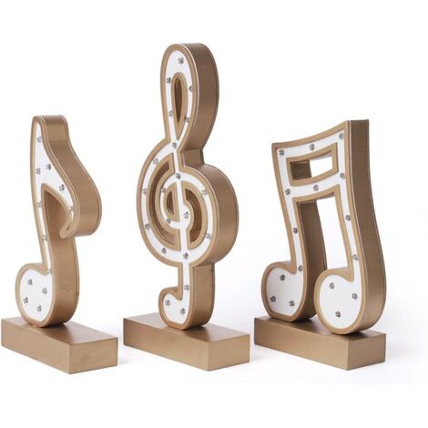 Lámpara moderna SEINHIJO en forma de notas musicales, decoración dorada.