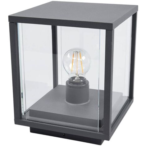 Lámpara para exterior 'Annalea' (Moderno) en Negro hecho de Aluminio (1 llama, E27) de Lucande iluminación de senderos, baliza, iluminación de senderos, farola