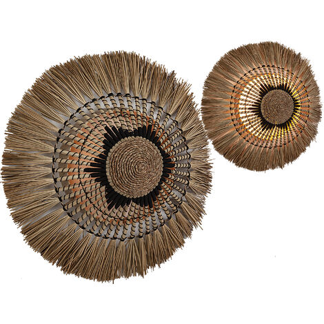 Lampara Pared Convexa Fibra Vegetal 472428