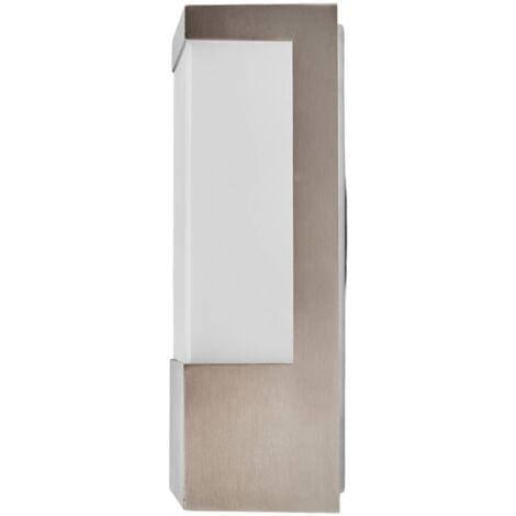 Lámpara pared ext acero inox cuadrada Kirana