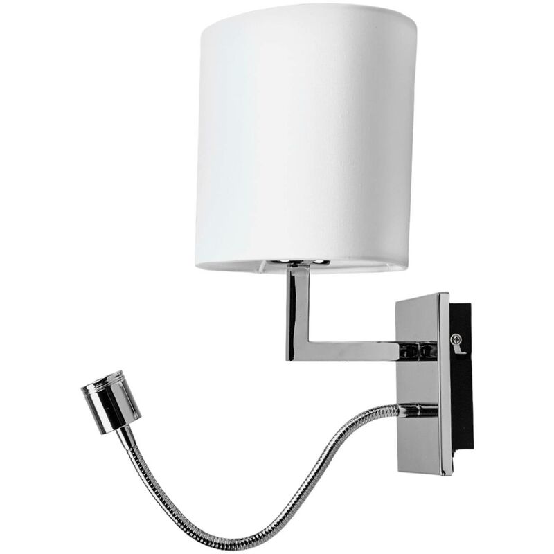 

lámpara pared tela blanca Karla luz lectura LED