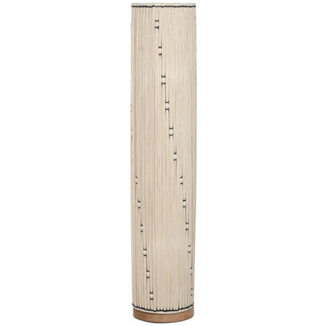 Lampara Pie Algodon Rafia 25X25X125 Nudo Natural