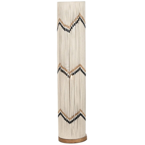 Lampara Pie Algodon Rafia 25X25X125 Trenzado