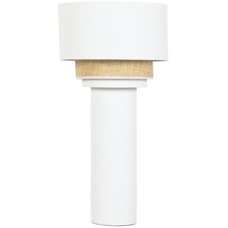 Lampara Pie Ceramica Poliester 42X42X85 Rugoso
