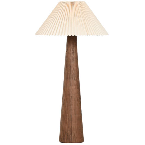 Lampara Pie Ceramica Poliester 54X54X102 Plisada