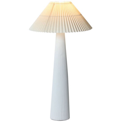 Lampara Pie Ceramica Poliester 54X54X102 Rugoso