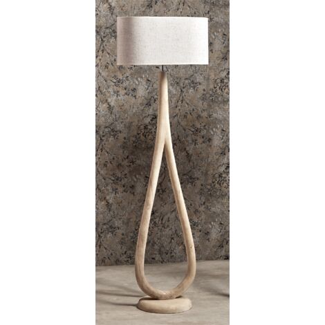 Lampara Pie Cronos Madera Nat. 160 Cms 60X30X160 Cms
