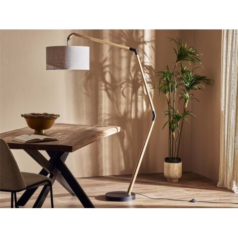 Lampara Pie Descentrada Tucker Pant. Beige 178Cms. 120X45X178 Cms