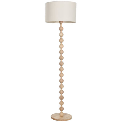 Lampara Pie Hevea / Rubberwood 40X40X150 Bolas